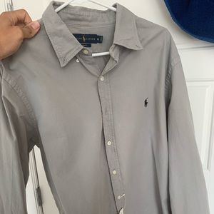 Polo button down (gray)